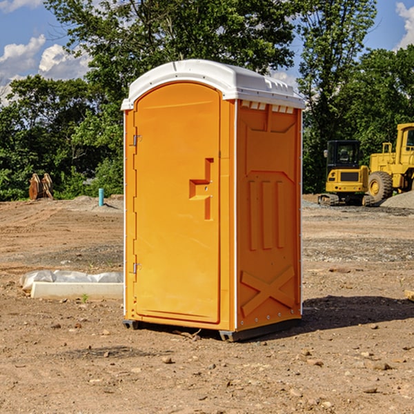 how often are the portable restrooms cleaned and serviced during a rental period in Wood River